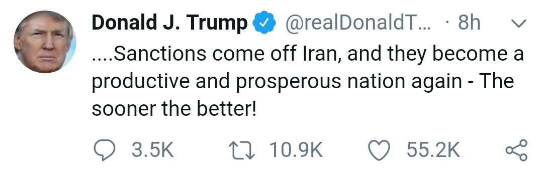 ️تحریم‌های جدید علیه ایران از دوشنبه/ ترامپ: ایران نمی تواند سلاح هسته‌ای داشته باشد!