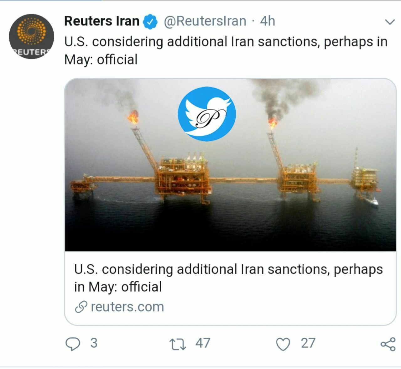 ♦️ آمریکا قصد اعمال تحریمهای «جدید» علیه ایران از ماه می به بعد را دارد