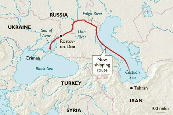 ️مسیر پیشنهادی روسیه به ایران برای انتقال نفت