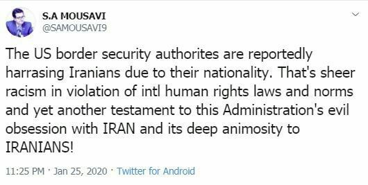 ️واکنش وزارت خارجه به مشکلات ایرانیان در مرز آمریکا