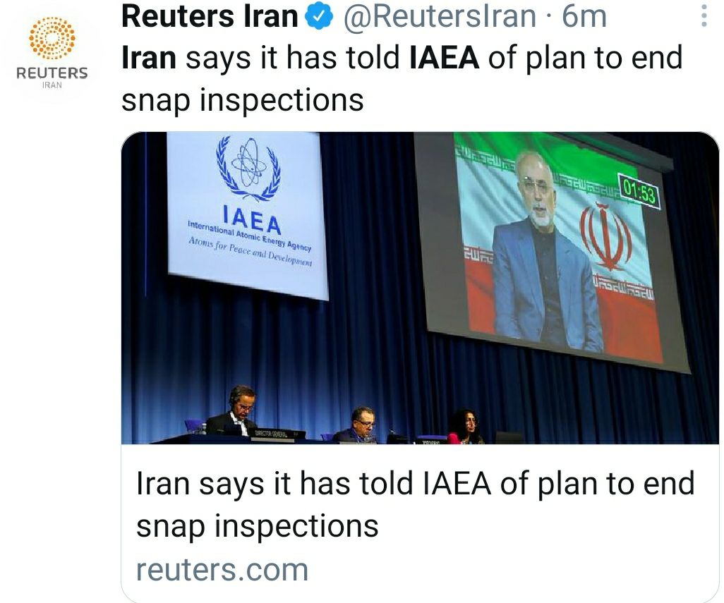 ️نامه توقف اجرای اقدامات داوطلبانه ایران به مدیرکل آژانس ارائه شد
