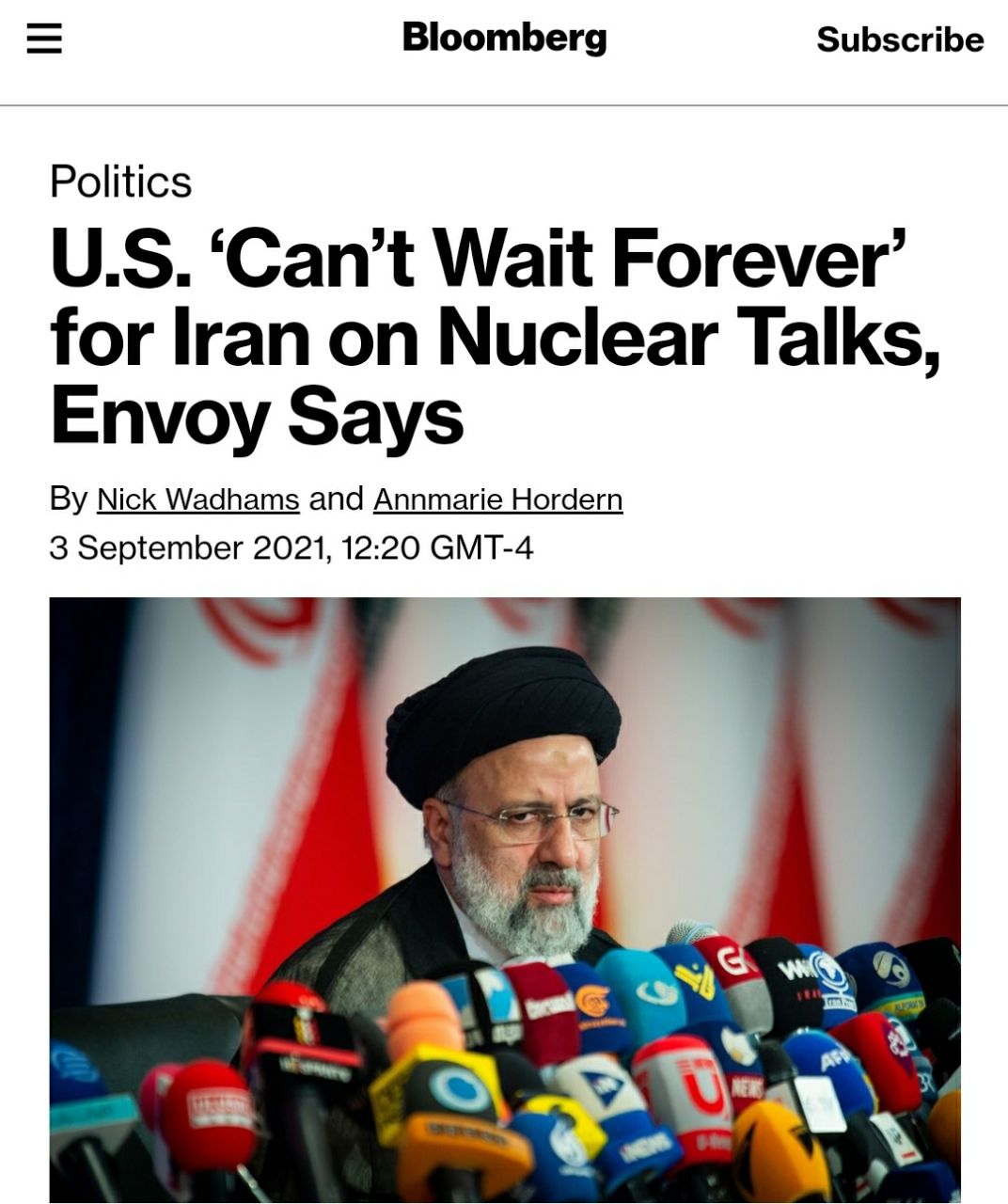 ️رابرت مالی نماینده آمریکا در امور ایران: نمی‌توانیم تا ابد منتظر تهران برای بازگشت به مذاکرات باشیم