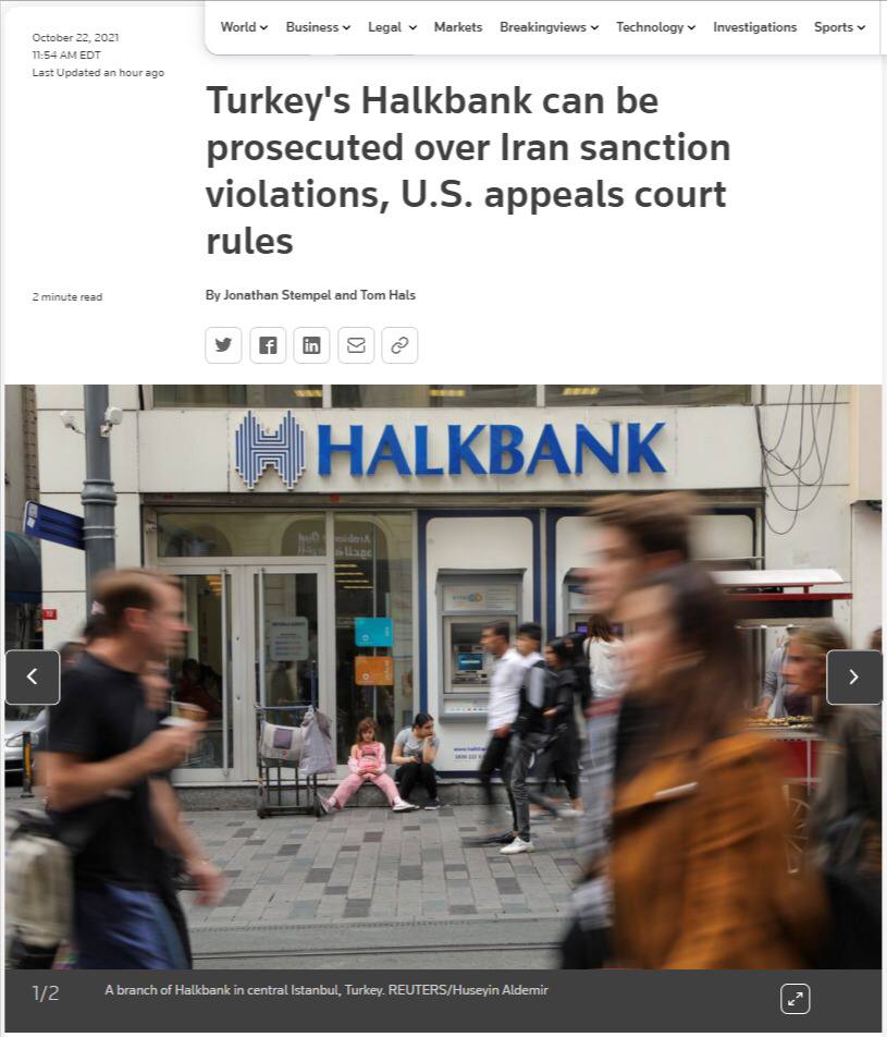 دادگاهی در آمریکا رای به پیگرد قضایی هالک بانک بر سر نقض تحریم‌های ایران داد